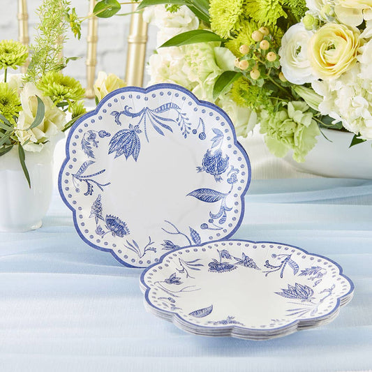 Kate Aspen - Blue Willow 7 in. Premium Paper Plates (Set of 16)