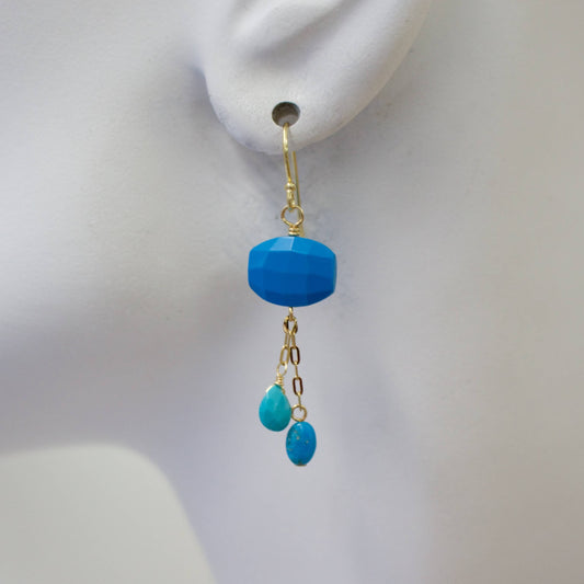 a.v. max - Semi Precious Dangle Earrings: Turq