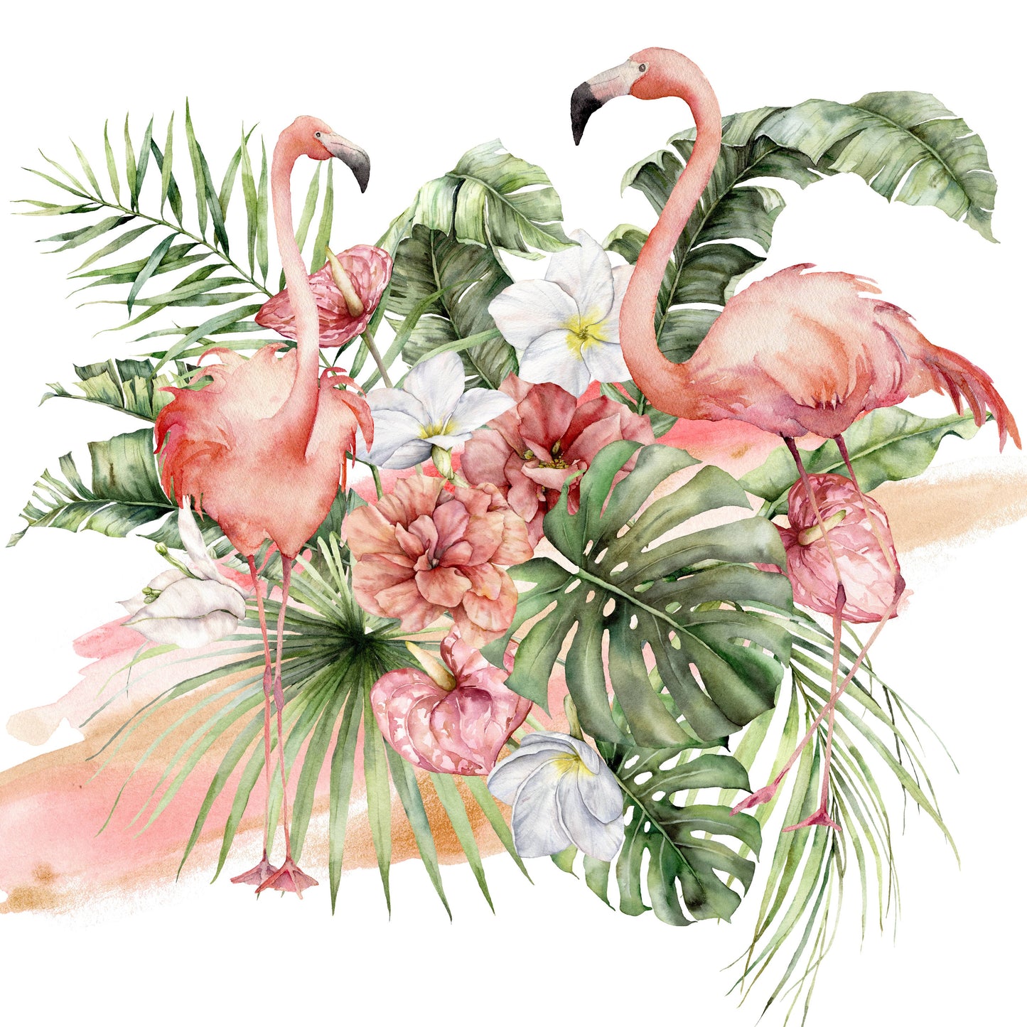 European Excellency - Flamingo Paradise Cocktail Napkins - Summer Paper Napkins