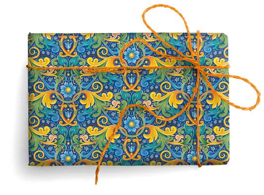 San Lorenzo Design - Florentine Wrapping Paper, Large Sheets 27.5 x 39 in.: Caltagirone