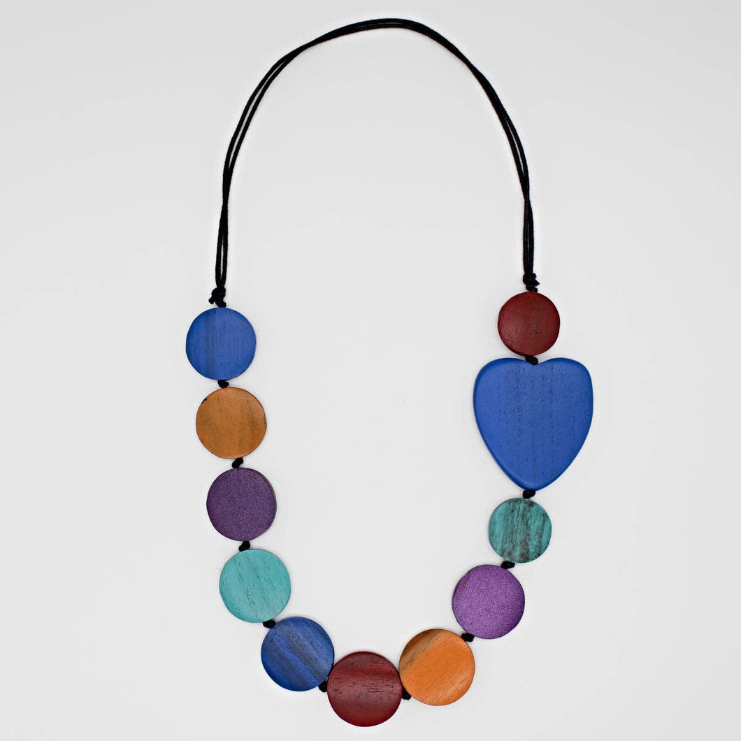 Sylca Designs - Multi Color Heart and Soul Necklace