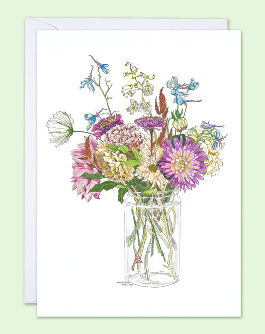 Vivid Cottage - Delicate Blues - card
