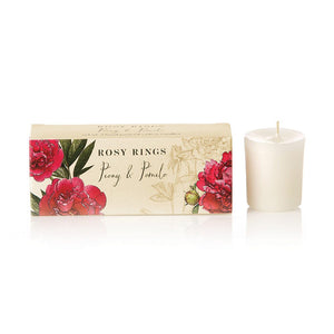 Rosy Rings Peony and Pomelo Votive Candle (Box of 3)